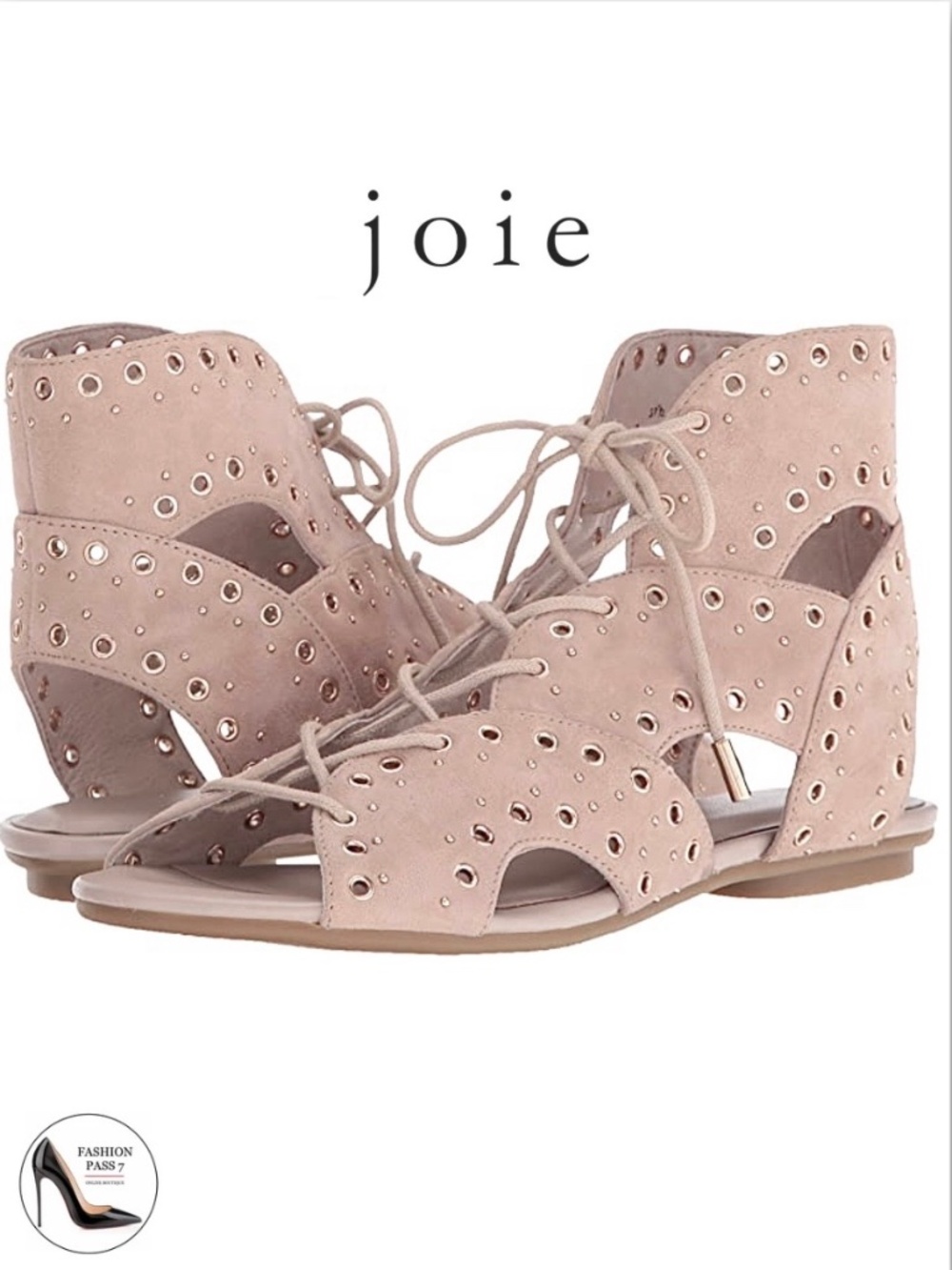 JOIE FABIENNE SUEDE GLADIATOR FLAT SANDALS Designer Luxury Women’s Shoes Pumps 7